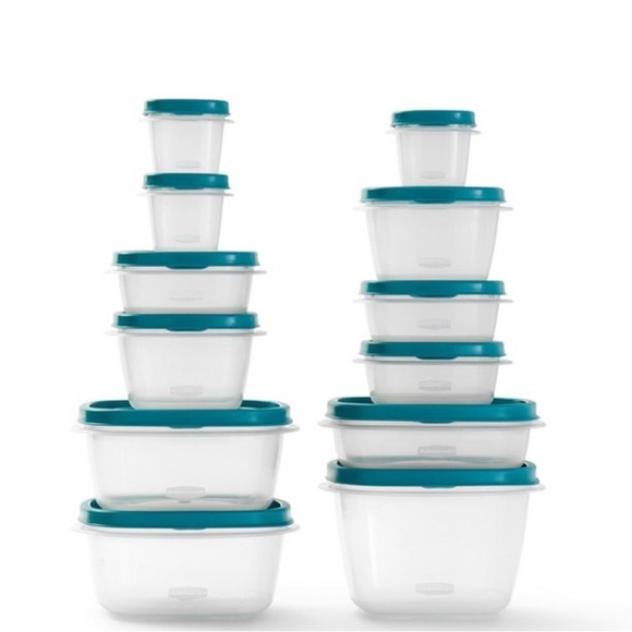 Rubbermaid 24pc Easy Find Lids Food Storage Container Set Peacock: Teal color - Picture 4 of 4